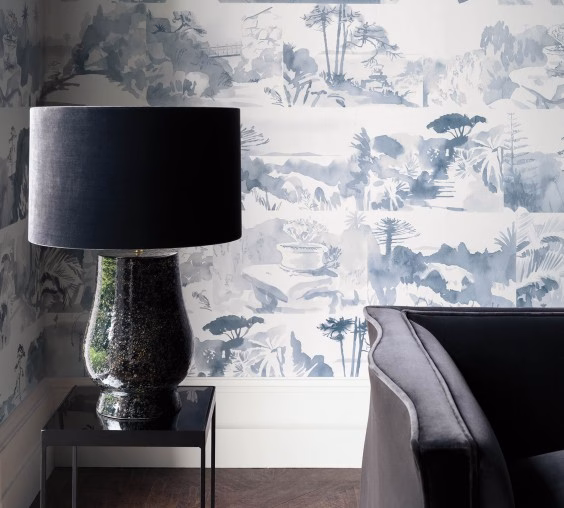 Панно Paint and Paper Library Tresco Abbey Gardens Blue Blood 0393AGBLUEB фото в интерьере